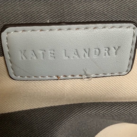 Kate Landry two-tone silver/blue purse - Picture 5 of 7